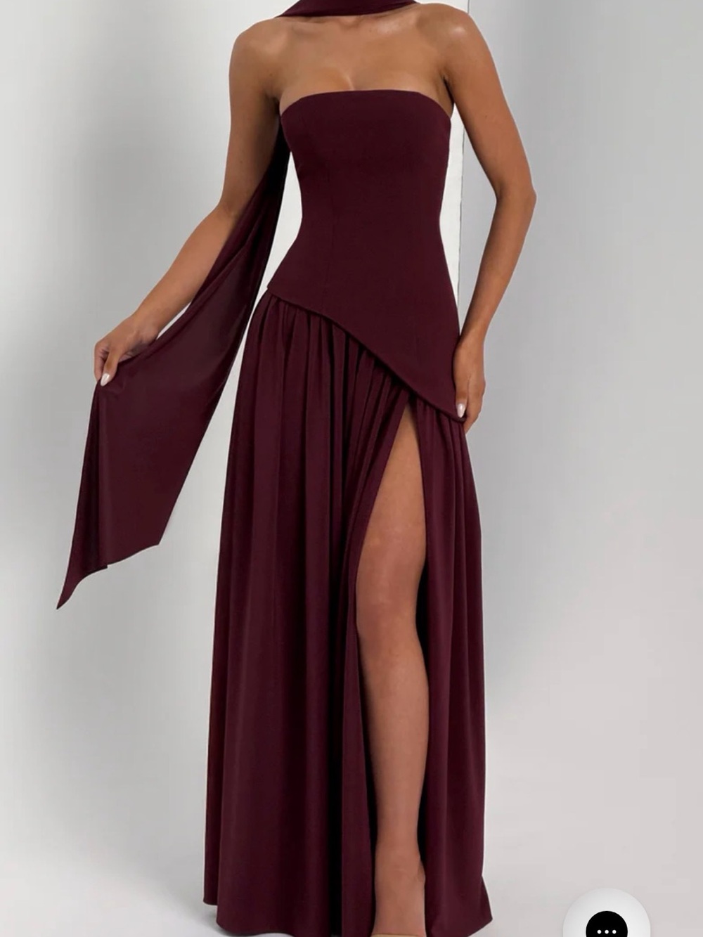 Babyboo Maliyah Maxi Dress in Cherry Lacquer - Picture 1 of 5